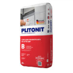 Клей для плитки и керамогранита Plitonit В усиленный с армирующими волокнами серый (класс С1) 25 кг