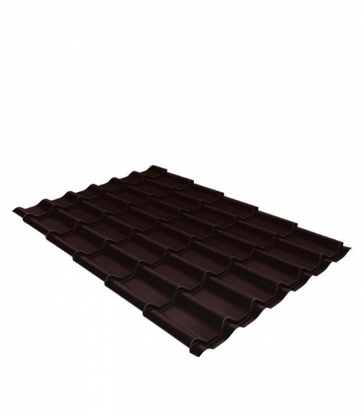 Металлочерепица 1,18х3,6 м 0,5 мм Классик коричневая RAL 8017 rooftop matte
