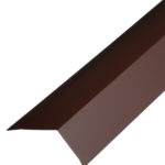 Планка карнизная для металлочерепицы 100х65 мм 2 м коричневая RAL 8017