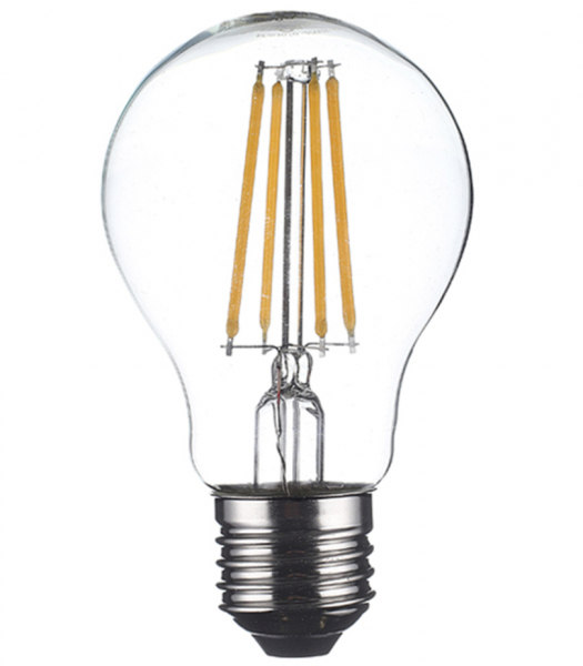 Лампа светодиодная Osram 7 Вт E27 филаментная груша A60 806 Лм 2700К теплый свет 220-230 В прозрачная