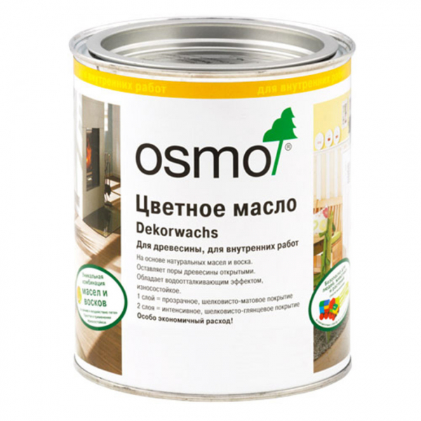 Масло для дерева Osmo Dekorwachs Transparente Tone 3111 белое матовое 0,75 л