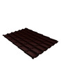 Металлочерепица 1,18х3,60 м толщина 0,5 мм Satin шоколад RAL 8017