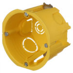 Подрозетник Schneider Electric для гипсокартона d68х46 мм 8 вводов желтый IP20 с металлическими лапками