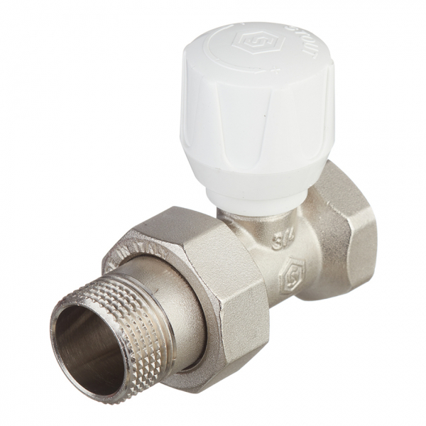 Клапан (вентиль) регулирующий ручной прямой Stout (SVR 2122 000020) 3/4 НР(ш) х 3/4 ВР(г) для радиатора