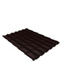 Металлочерепица 1,18х1,15 м 0,5 мм Классик коричневая RAL 8017 rooftop matte
